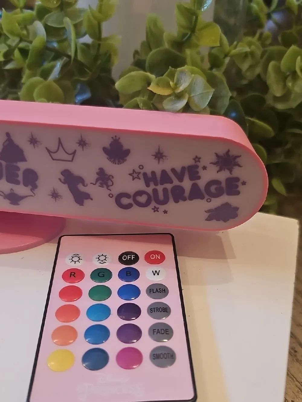 Pink 'Girl Power' LED Light with Remote - Picture 3 of 7